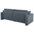 2-SITZER-SOFA in Chenille Blau  - Blau/Schwarz, KONVENTIONELL, Kunststoff/Textil (233/90/110cm) - Carryhome