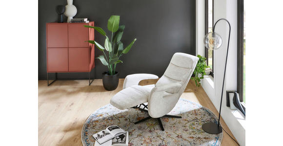 RELAXSESSEL Dieter Knoll Chenille    - Hellgrau/Schwarz, Design, Textil/Metall (71/110/83cm) - Dieter Knoll