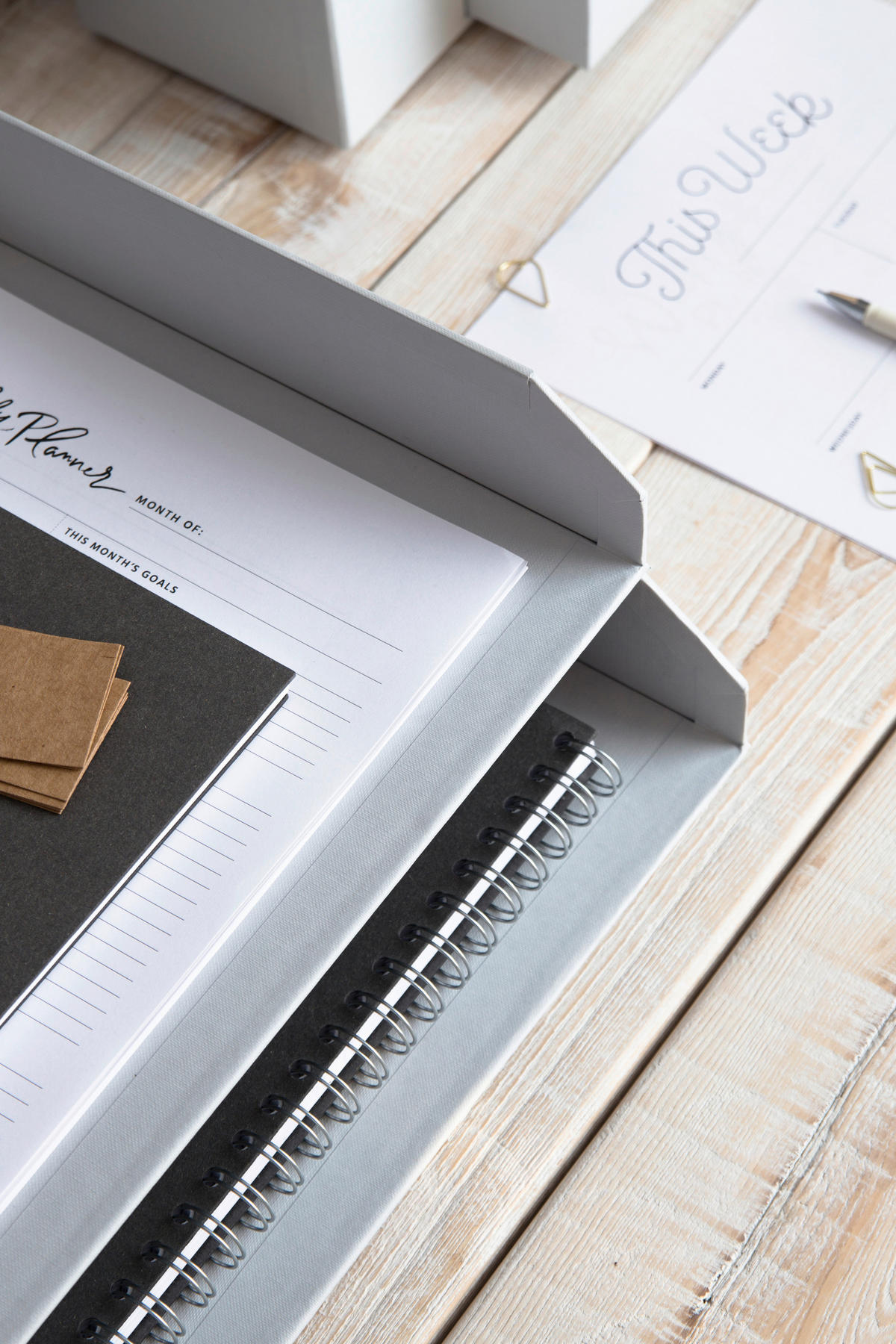 BRIEFABLAGE Papier, Karton Grau, Hellgrau  - Hellgrau/Grau, Basics, Karton/Papier (33.2/6.3/25.4cm)