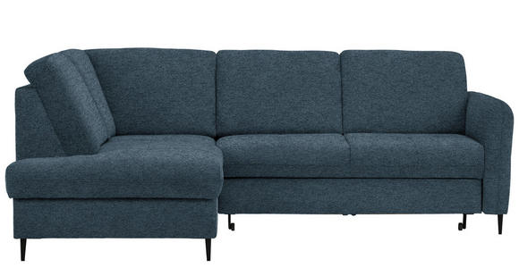 ECKSOFA  in Chenille Blau  - Blau/Schwarz, MODERN, Holz/Textil (184/241cm) - Carryhome