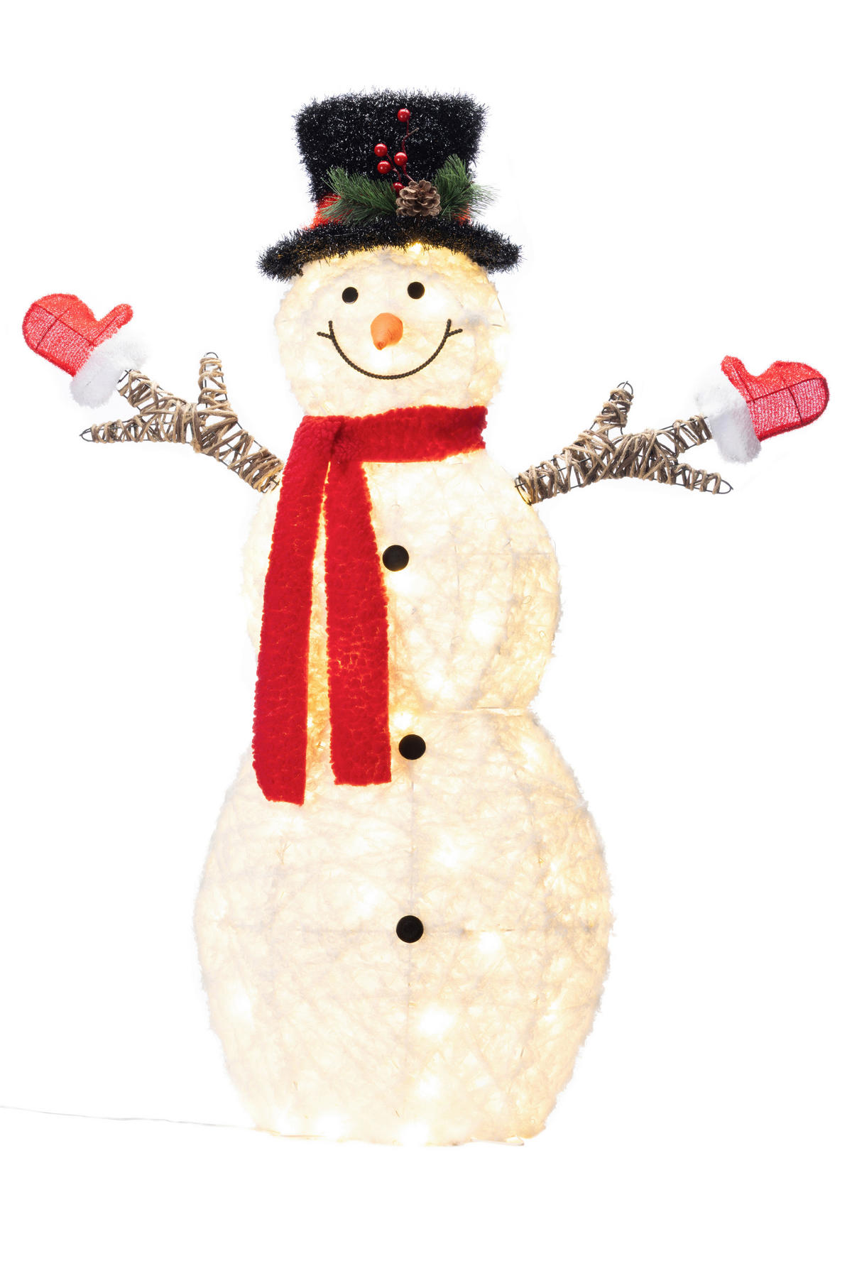 LED-DEKOLEUCHTE 85/120/25 cm  - Rot/Schwarz, Trend, Textil/Metall (85/120/25cm) - X-Mas