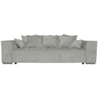 BIGSOFA Flachgewebe Naturfarben  - Chromfarben/Naturfarben, KONVENTIONELL, Textil/Metall (256/68/122cm) - Carryhome