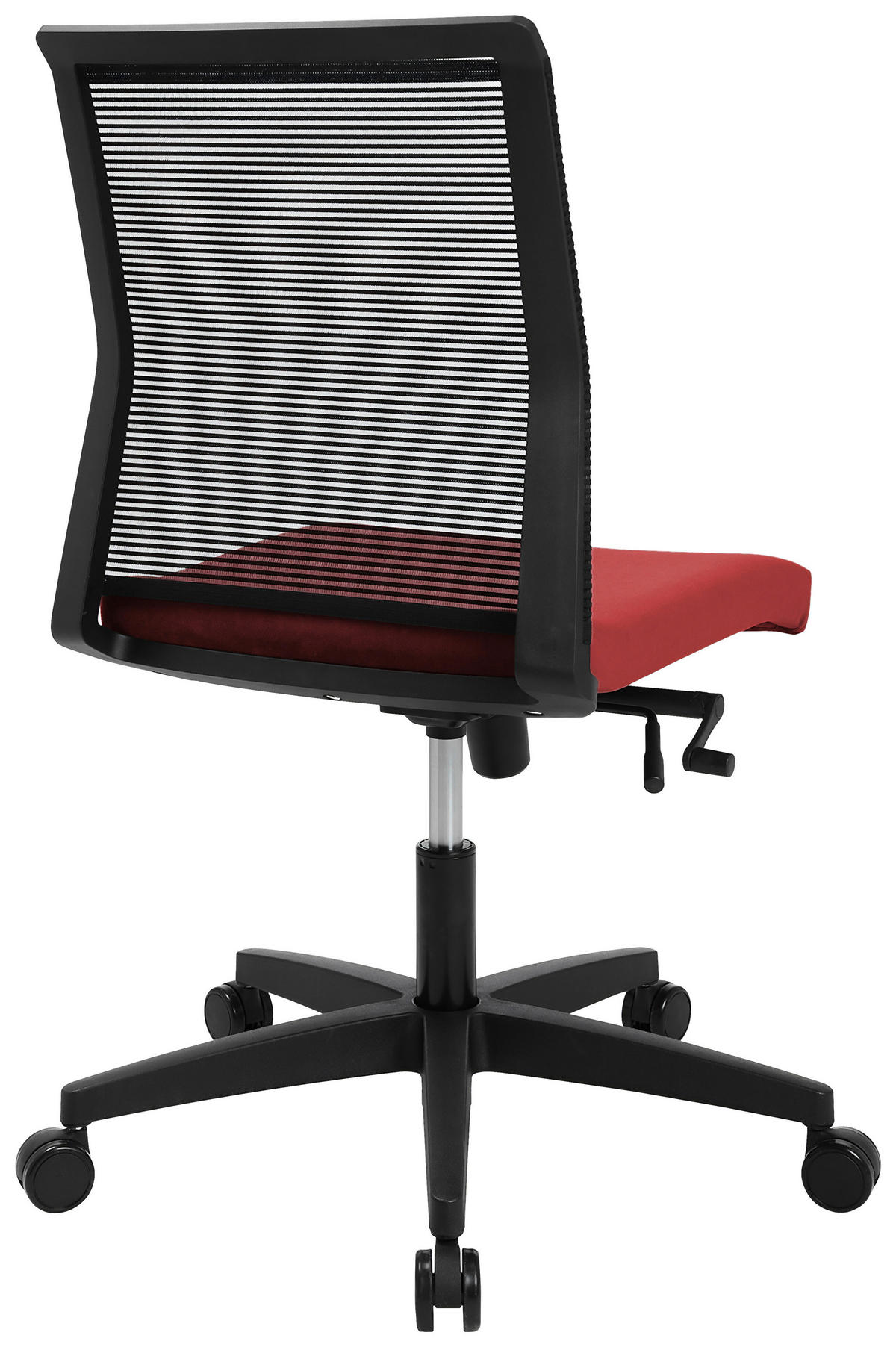 DREHSTUHL  in Flachgewebe, Netz Schwarz, Bordeaux  - Bordeaux/Schwarz, MODERN, Kunststoff/Textil (45/84-97/44cm) - Topstar