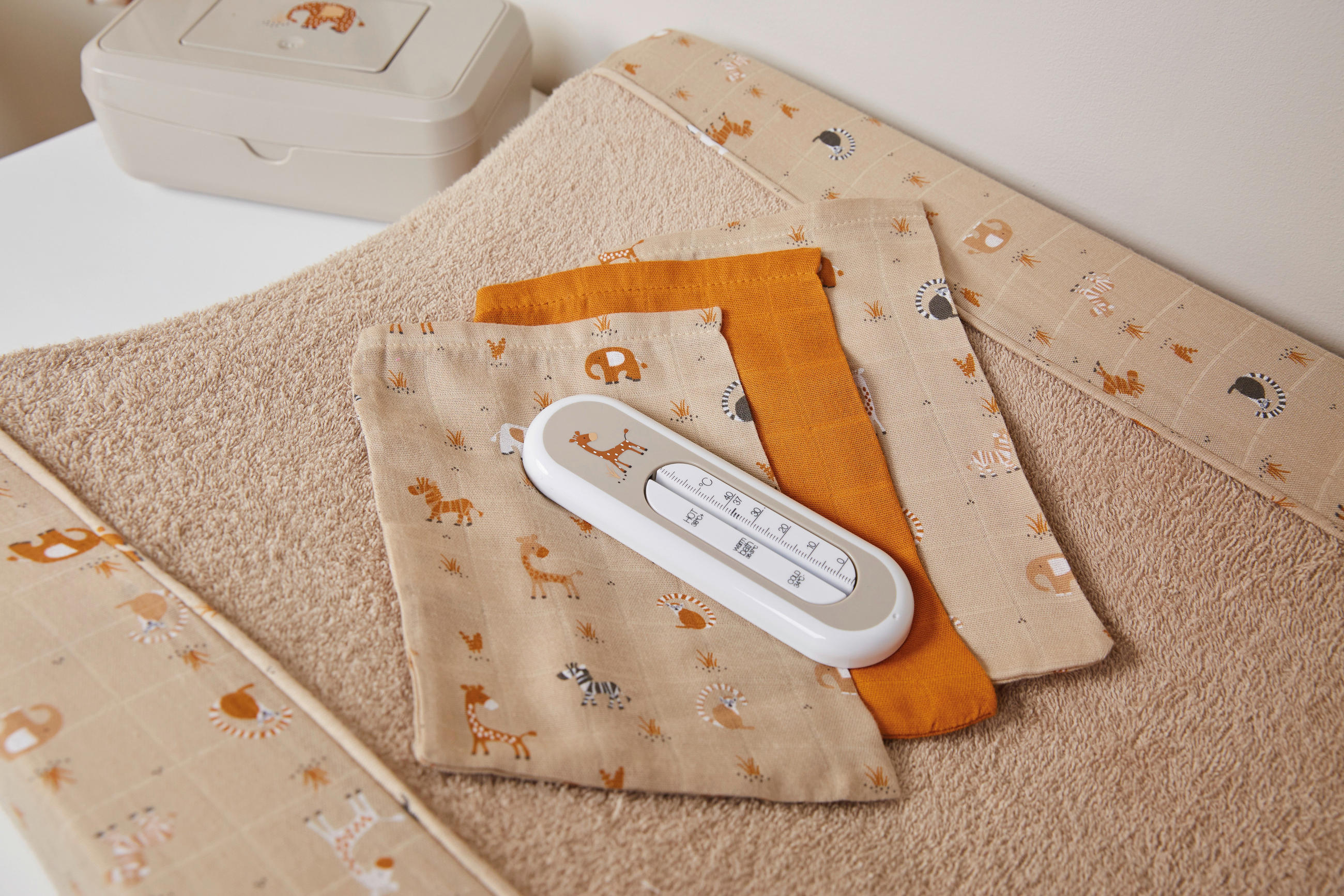 BADETHERMOMETER - Taupe, Basics, Kunststoff (16,5/5/1,3cm) - Bebe Jou