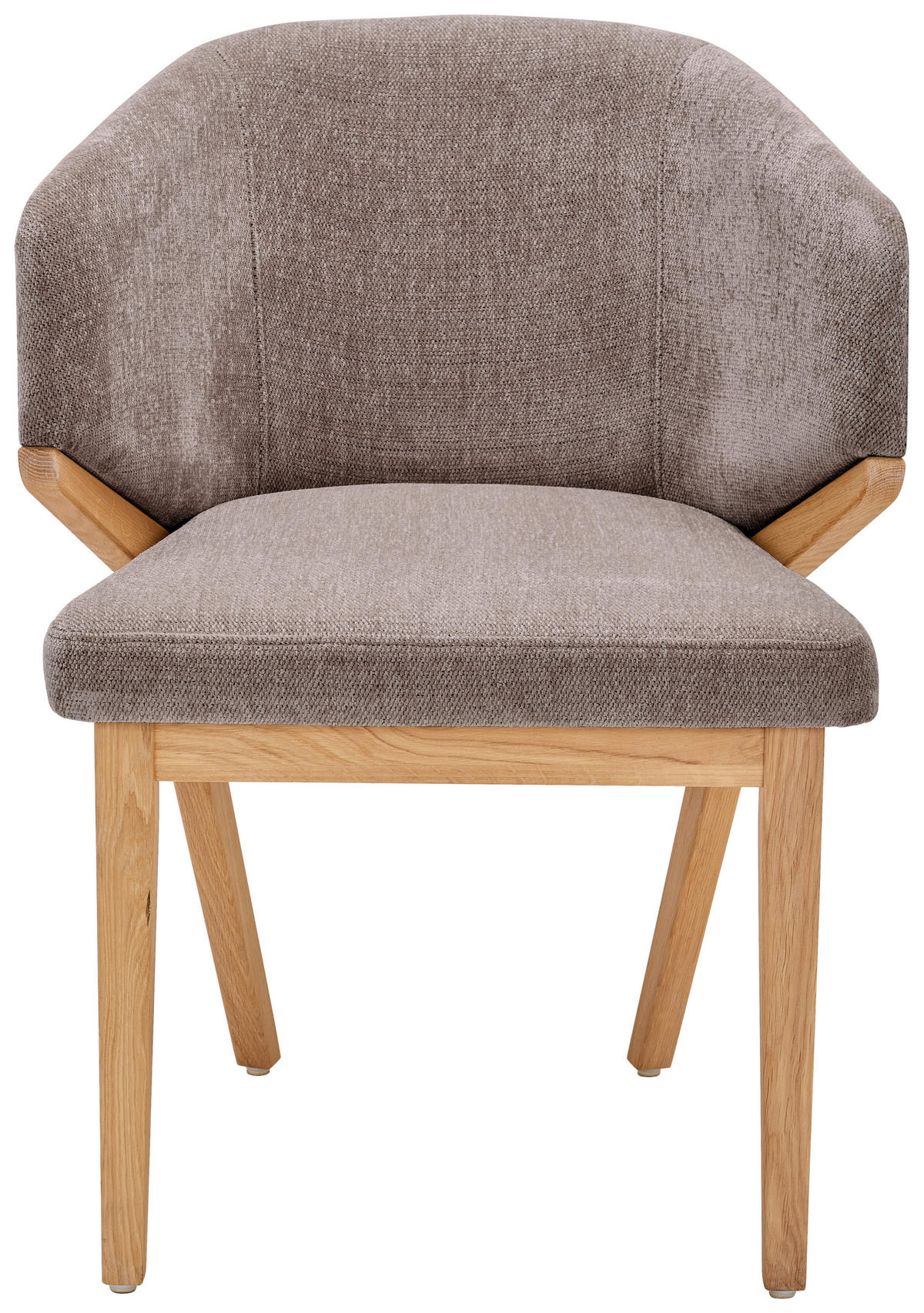 ARMLEHNSTUHL   Chenille  - Eiche Bianco/Braun, KONVENTIONELL, Holz/Textil (60/82/60cm) - Linea Natura