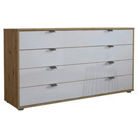 SIDEBOARD  in 141/70/43 cm  - Schieferfarben/Eiche Bianco, KONVENTIONELL, Glas/Holzwerkstoff (141/70/43cm) - Dieter Knoll
