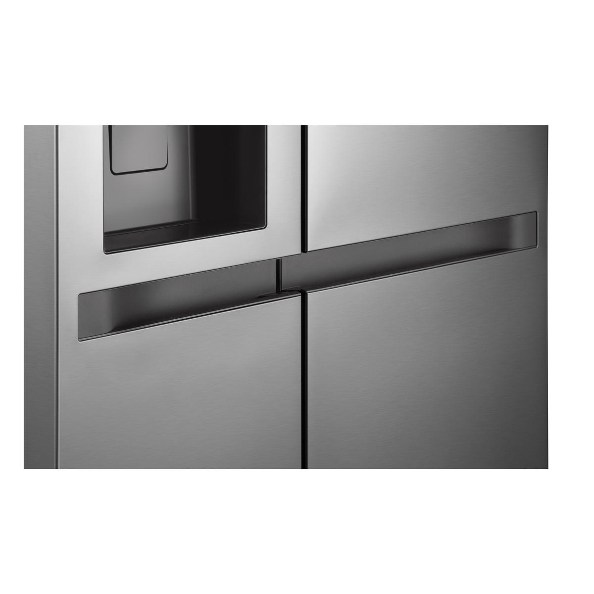 SIDE-BY-SIDE 91,3/179/73,5 cm  - Silberfarben, Basics, Glas/Kunststoff (91,3/179/73,5cm) - LG