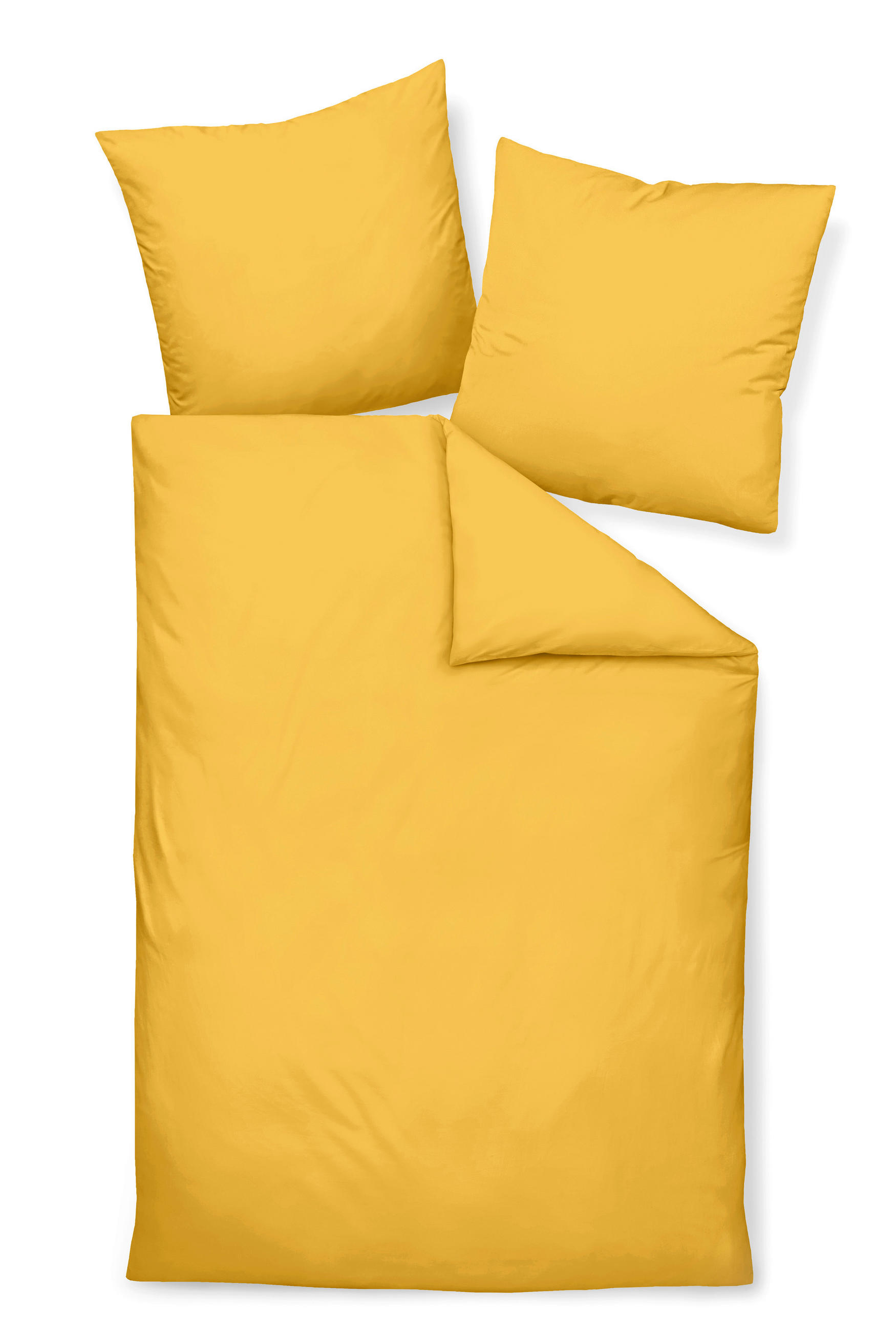 BETTWÄSCHE Giacomo Makosatin 155/220 cm  - Bernsteinfarben, Basics, Textil (155/220cm) - Janine