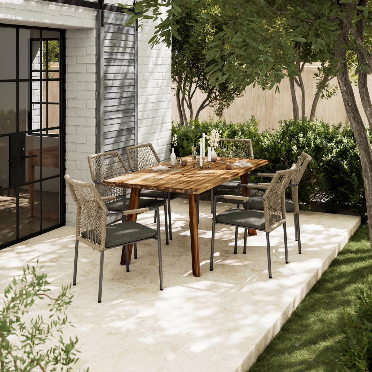GARTENTISCH 180/90/76 cm Holz  - Akaziefarben, MODERN, Holz (180/90/76cm) - Ambia Garden