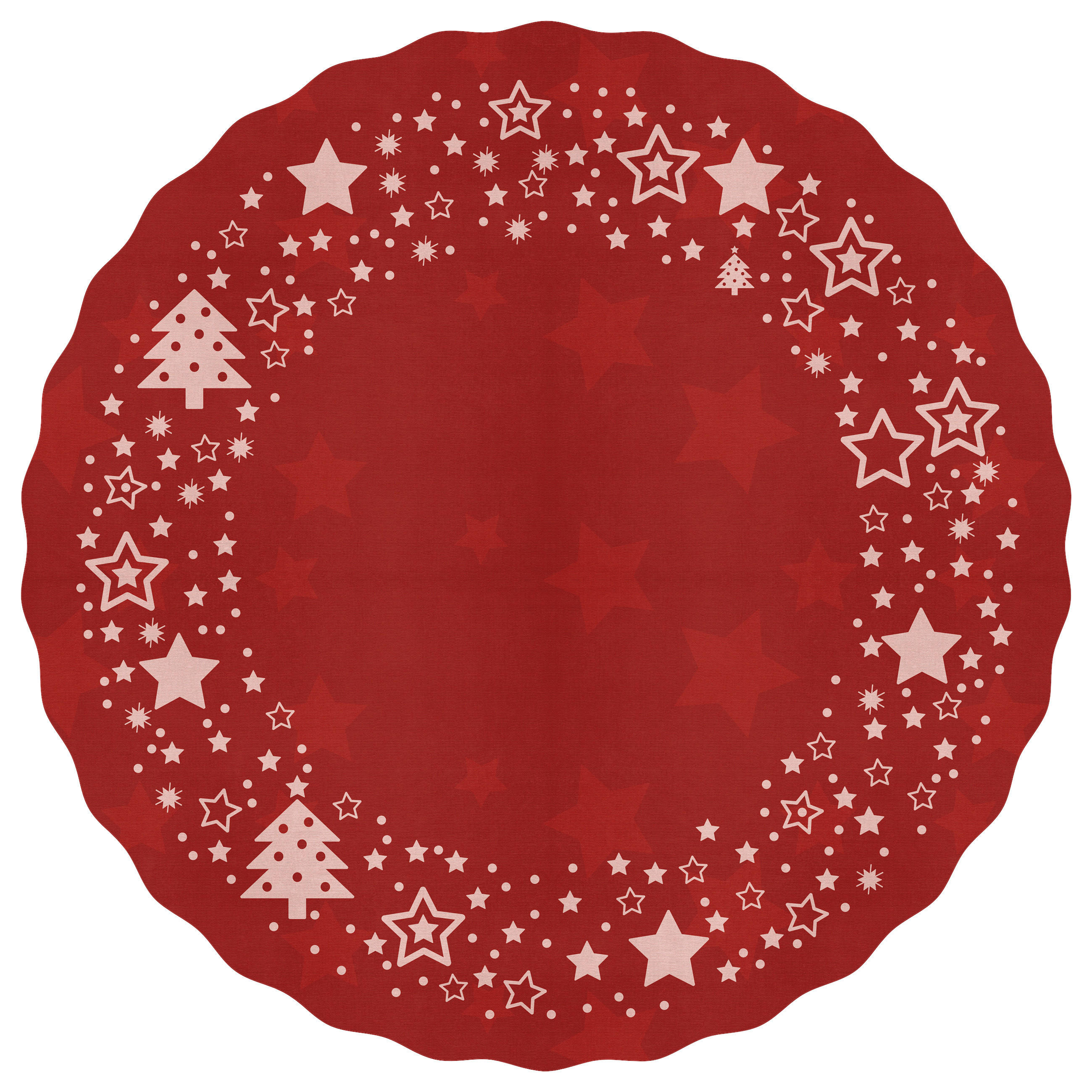 OUTDOORTEPPICH 100 cm  - Rot, Design, Kunststoff (100cm)