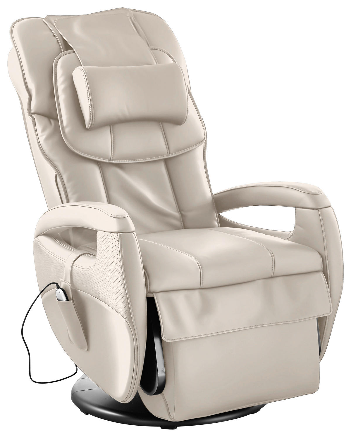 MASSAGESESSEL Lederlook Beige    - Beige, Design, Kunststoff/Textil (80/117/114cm) - Cantus