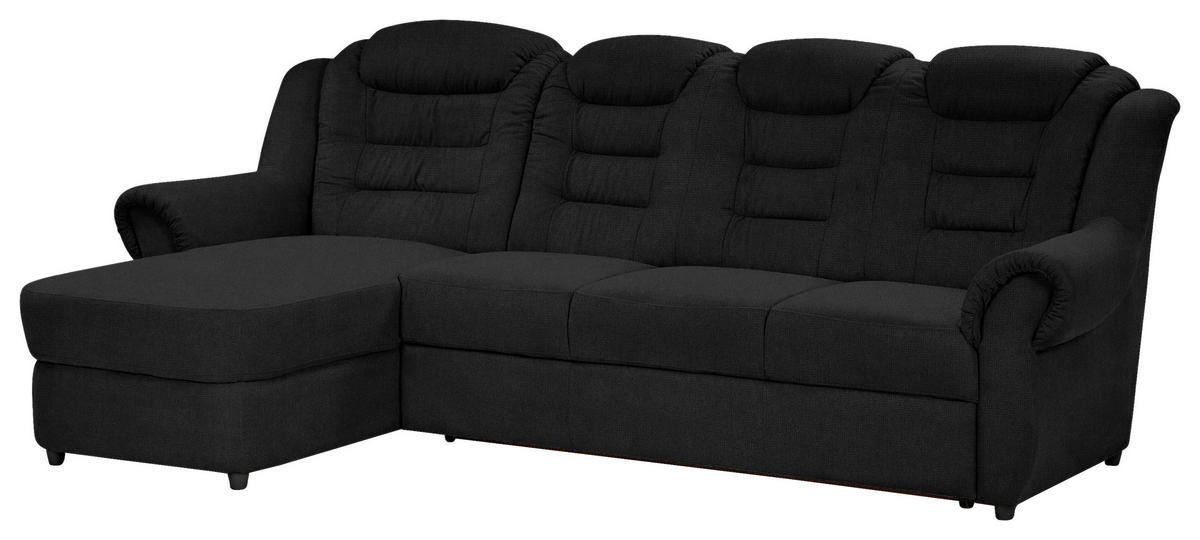 Freisteller von Livetastic ECKSOFA Schwarz Chenille.