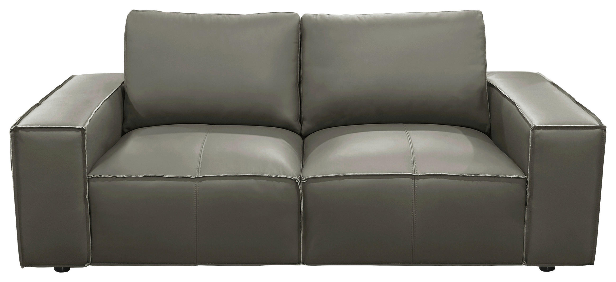 2-SITZER-SOFA VIVO Anthrazit Echtleder  - Anthrazit/Schwarz, Design, Leder/Kunststoff (194,5/76/96cm) - MID.YOU