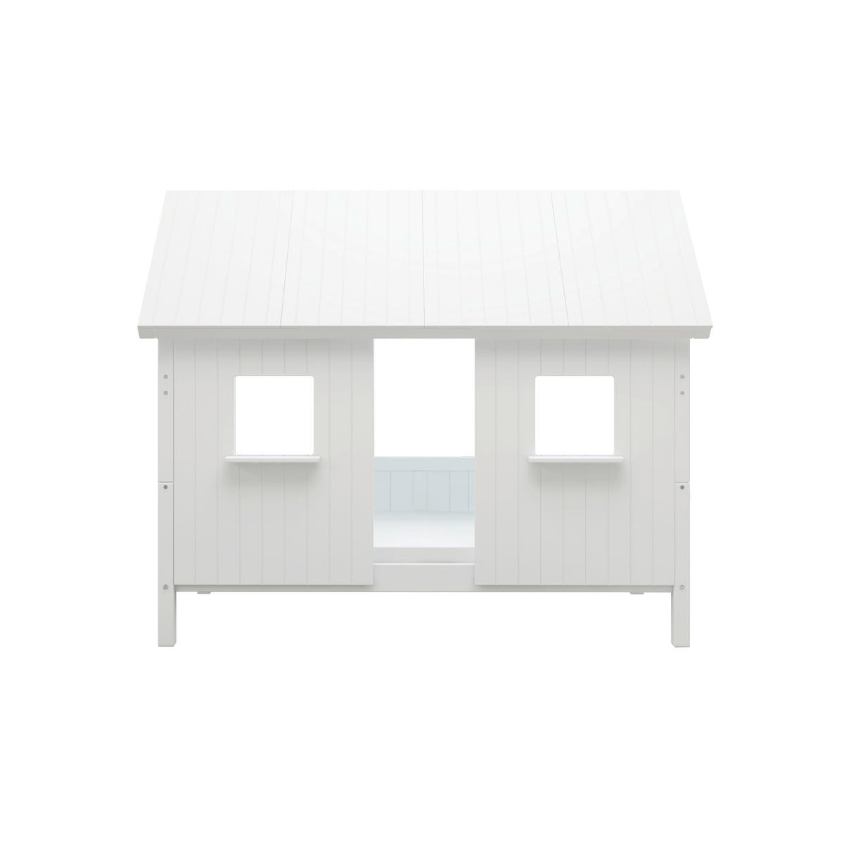 HAUSBETT 90/200 cm,  in Weiß, Rollrost  - Weiß, MODERN, Holz (90/200cm) - Chameo