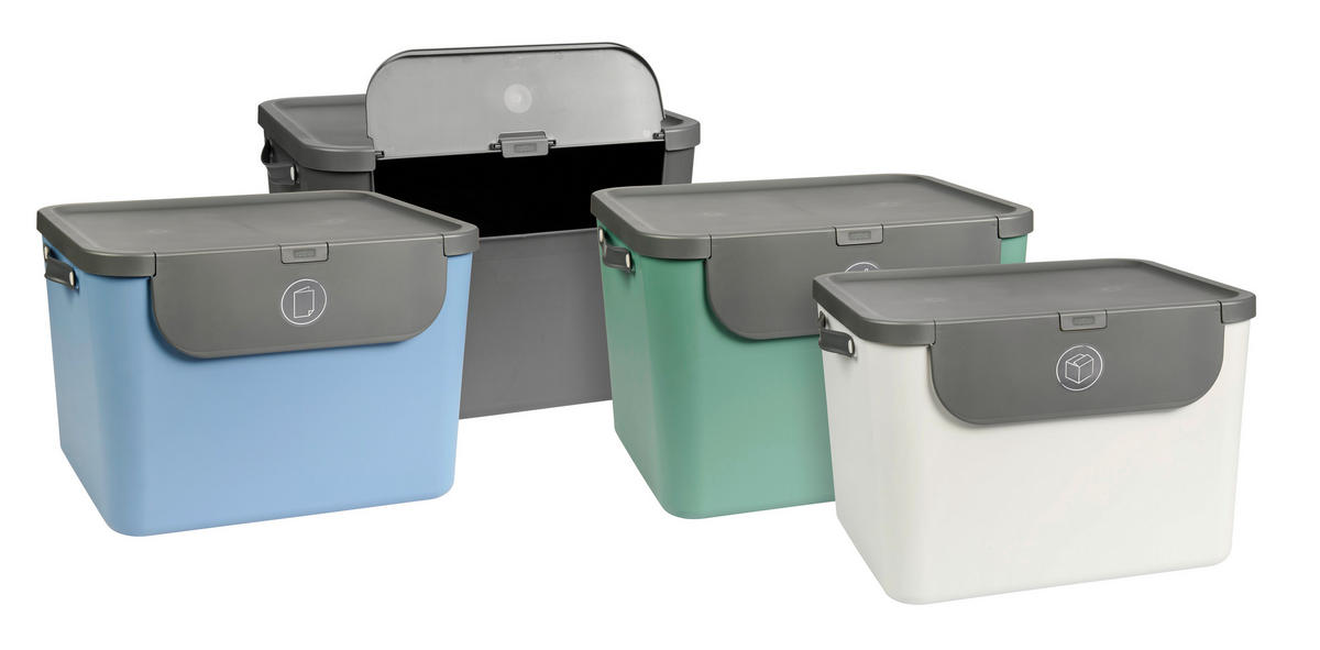 ABFALLEIMER ALBULA 55 L  - Anthrazit, Basics, Kunststoff (40,5/34/52,3cm) - Rotho