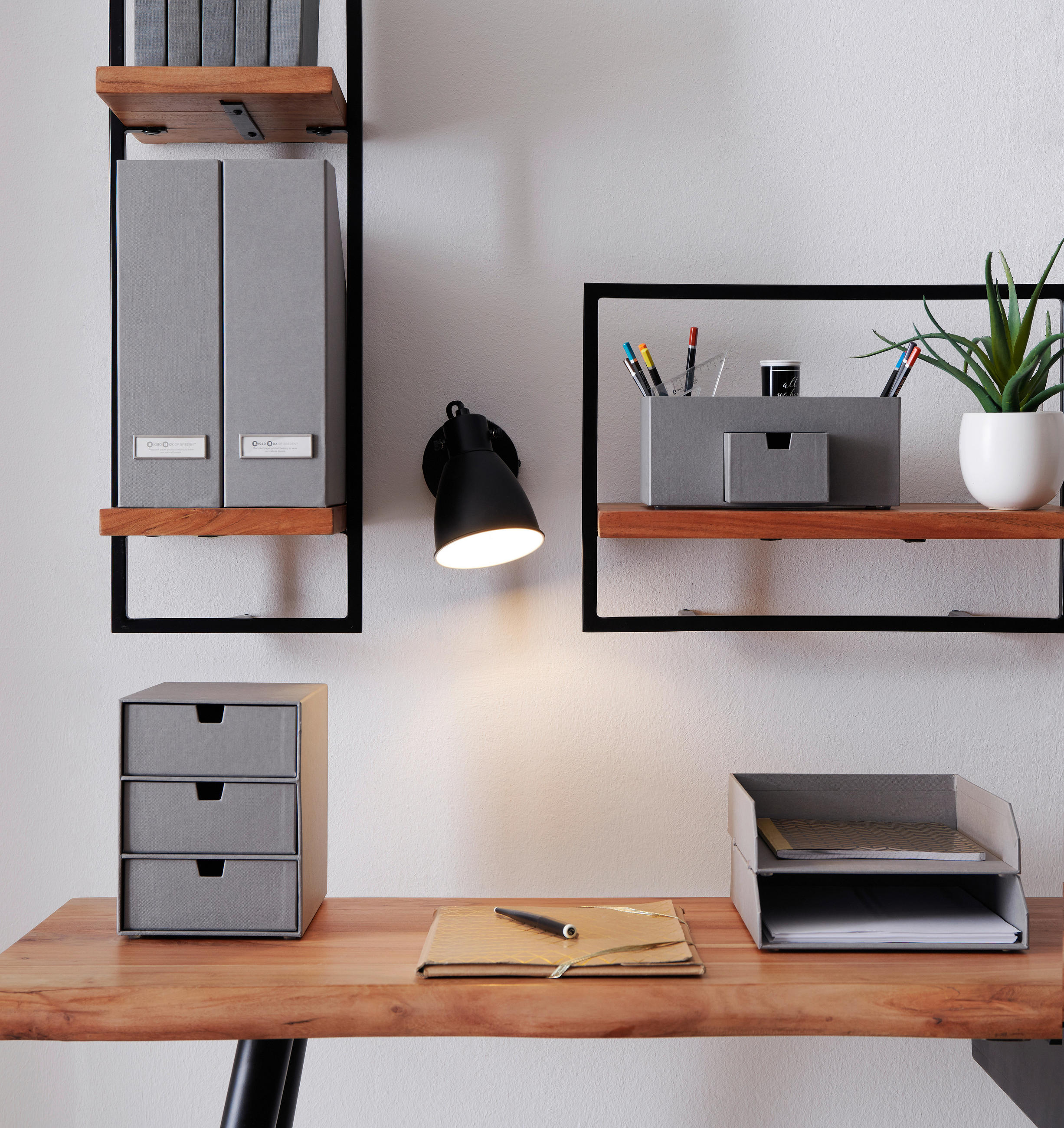 TISCHORGANIZER     - Grau, Basics, Karton/Papier (24/12/10cm)