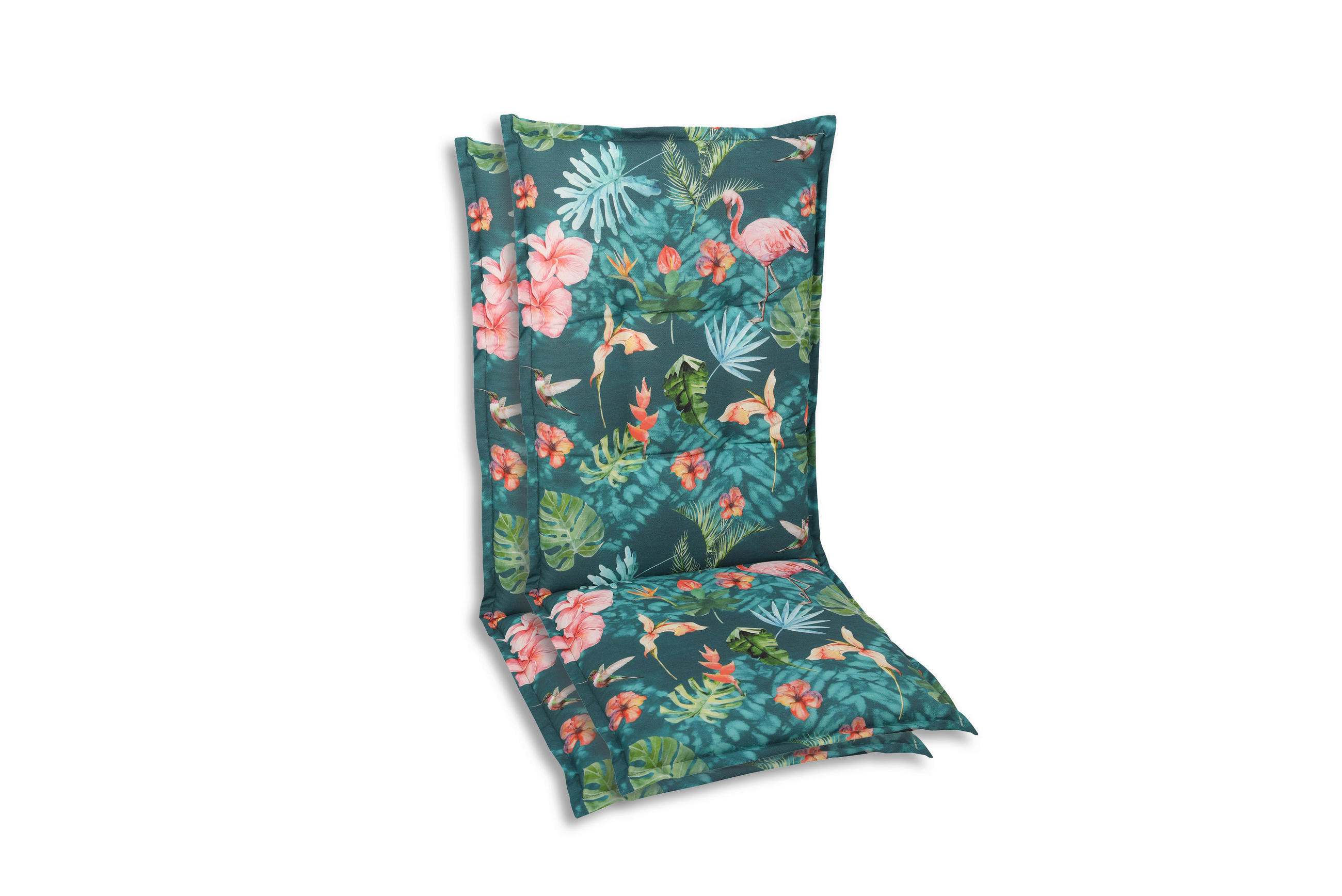 SESSELAUFLAGENSET Flamingo - Blau/Rosa, Basics, Textil (50/7/120cm)