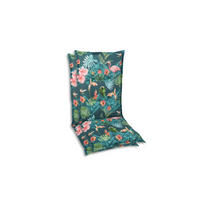SESSELAUFLAGENSET in Blau, Grün, Rosa Flamingo  - Blau/Rosa, Basics, Textil (50/7/110cm)