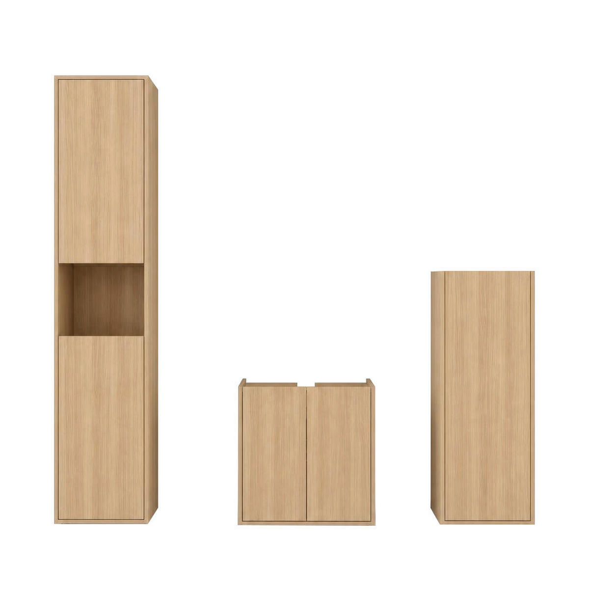 WASCHBECKENUNTERSCHRANK 60/62/35 cm  - Eichefarben/Schwarz, Trend, Holzwerkstoff/Kunststoff (60/62/35cm) - MID.YOU