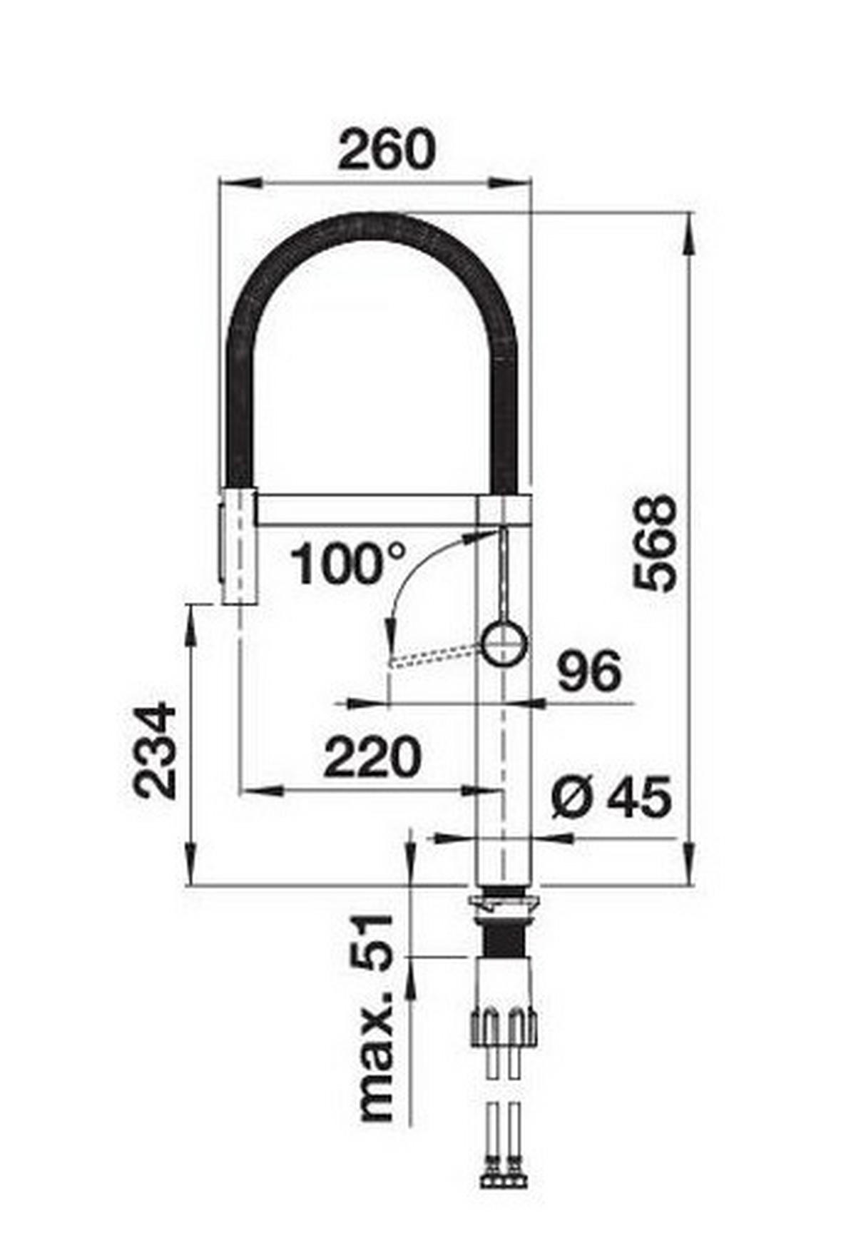 KÜCHENARMATUR 527463  - Edelstahlfarben, Basics, Metall (10,6/56,2/25,8cm) - Blanco