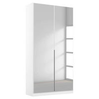 GARDEROB MED GÅNGJÄRN 91/229/54 cm 2-dörrar - vit/aluminiumfärg, Modern, metall/trämaterial (91/229/54cm) - Rauch Möbel