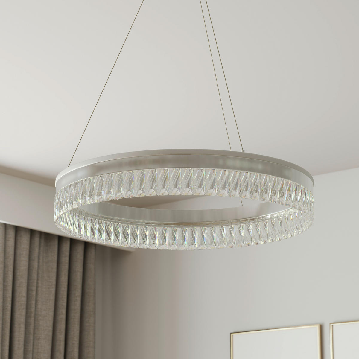 LED-HÄNGLAMPA Bunda 60/150 cm  - klar, Design, metall/glas (60/150cm) - Glandor