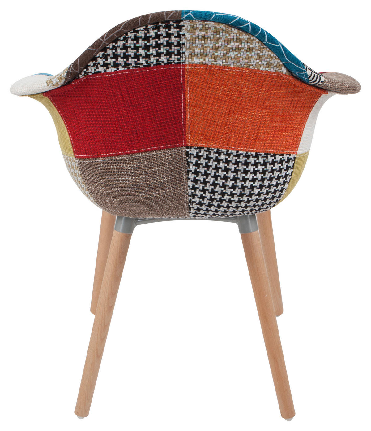 ARMLEHNSTUHL-SET 2 Stück  in Eisen  - Buchefarben/Multicolor, Design, Holz/Kunststoff (62/80/61cm) - Kayoom