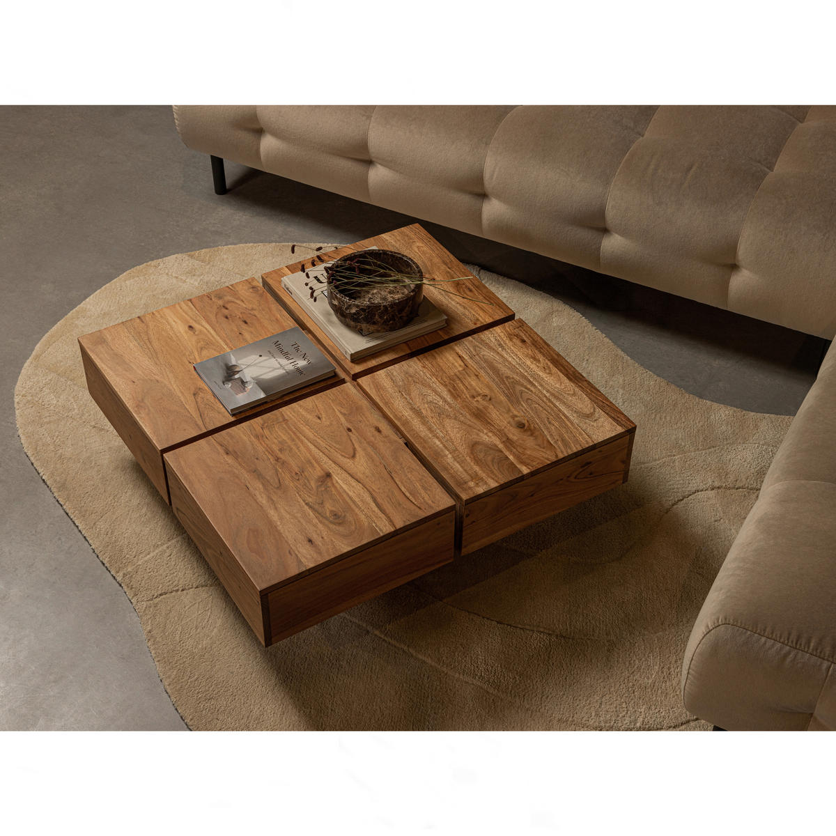 TEPPICH 170/240 cm Alya Braun organisch  - Braun, Basics, Textil (170/240cm)