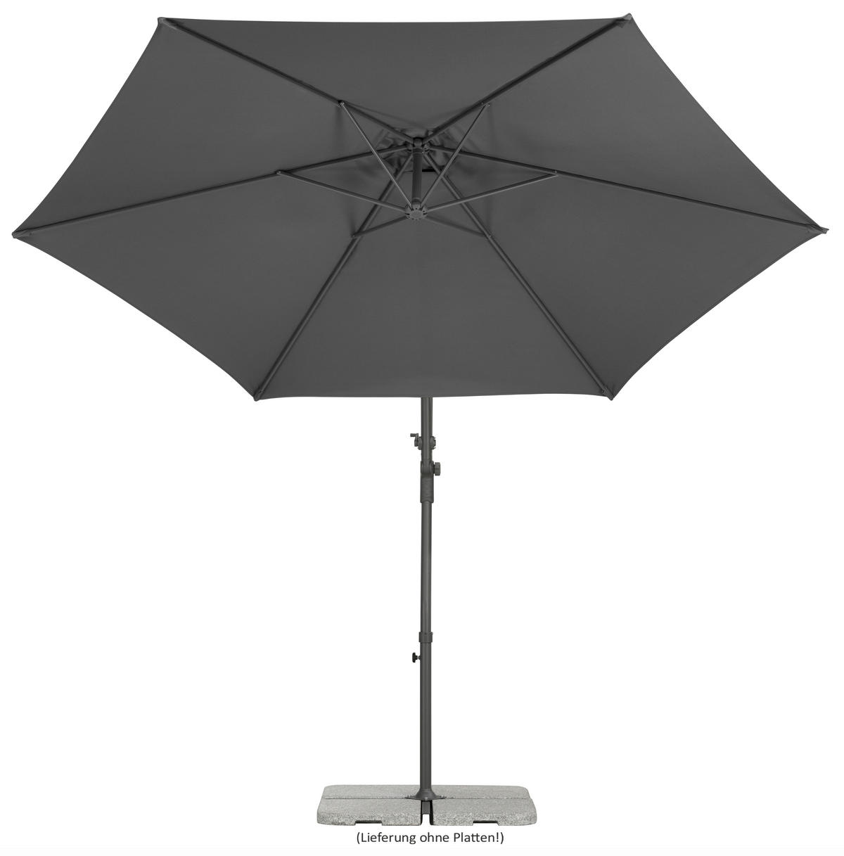 BOČNÍ SLUNEČNÍK 278/263/300 cm - antracitová, Basics, kov/textil (278/263/300cm)