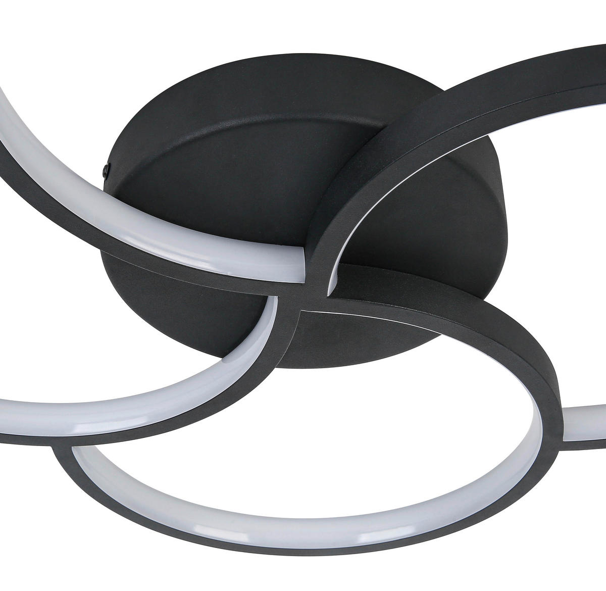 DECKENLEUCHTE 52/5,5 cm   - Schwarz/Weiß, Trend, Kunststoff/Metall (52/5,5cm) - Novel