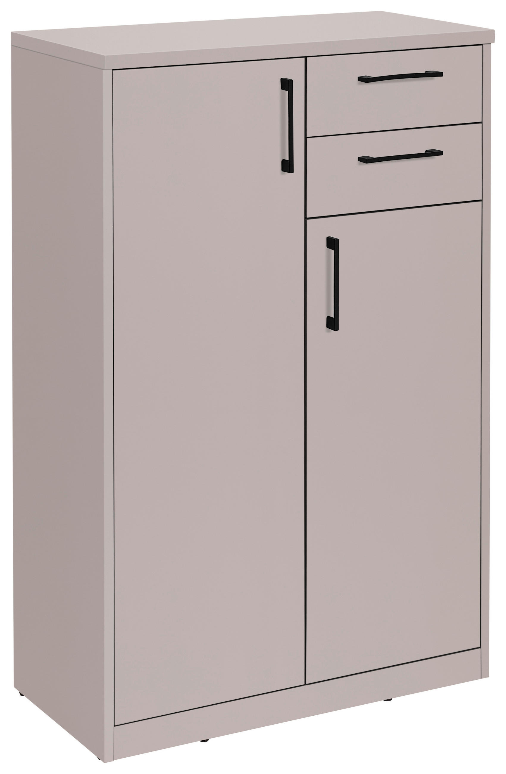 KOMMODE  in 72/110/36 cm  - Kaschmir/Schwarz, Basics, Holzwerkstoff/Kunststoff (72/110/36cm) - Xora