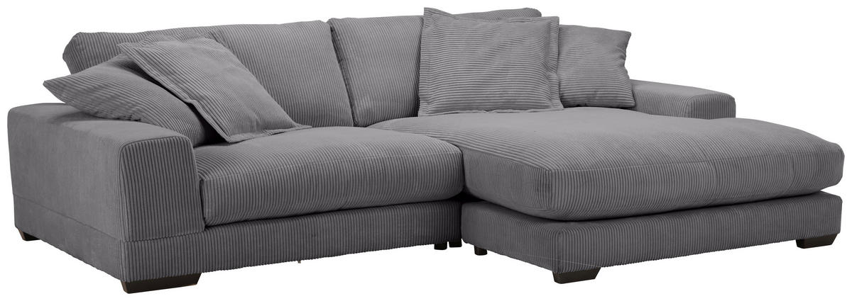 HÖRNSOFFA i manchester antracit  - svart/antracit, Romantik / Lanthus, trä/textil (280/190cm) - MID.YOU