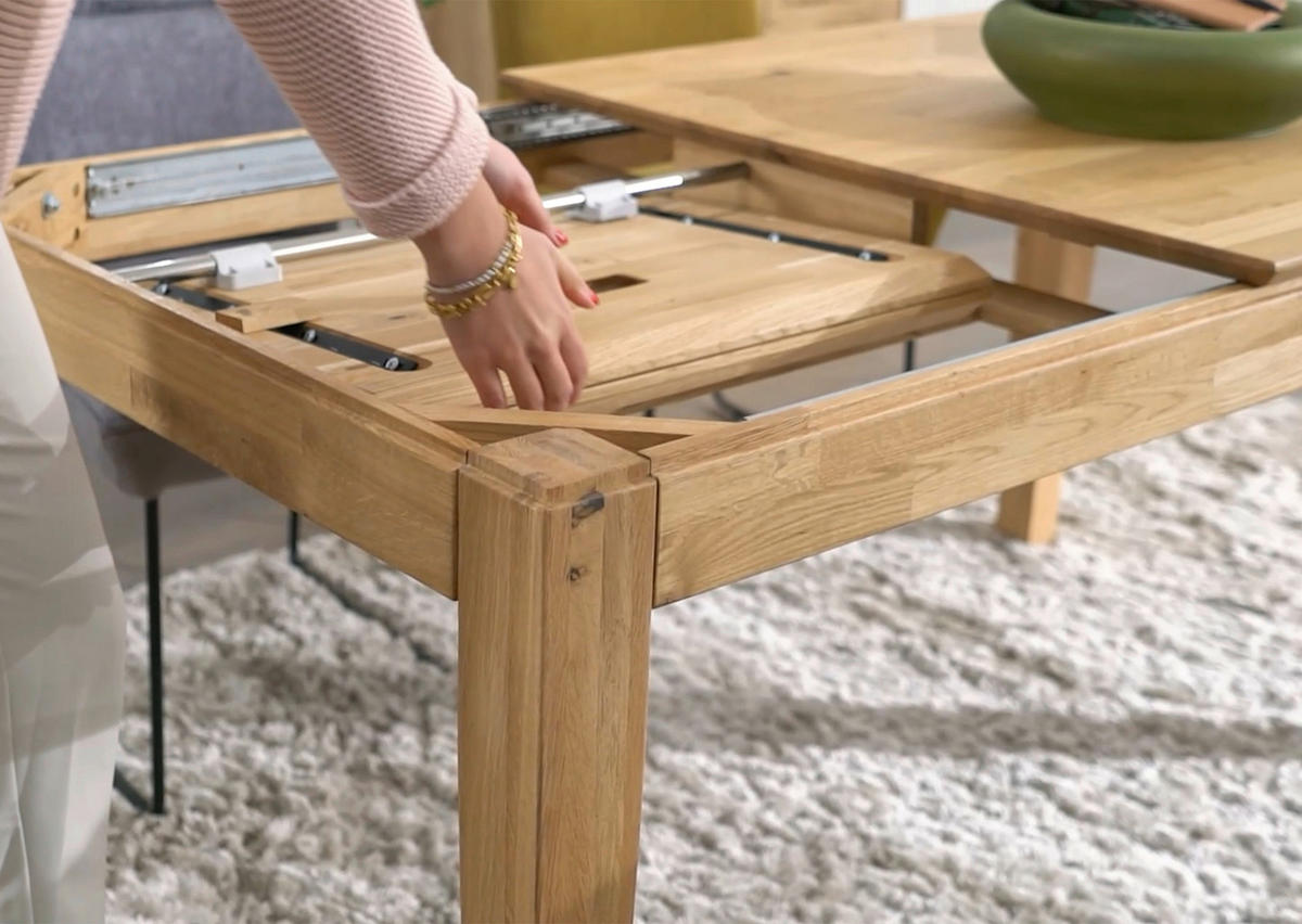 ESSTISCH Braun rechteckig  ausziehbar  - Braun, Natur, Holz (120/80/75cm) - Livetastic