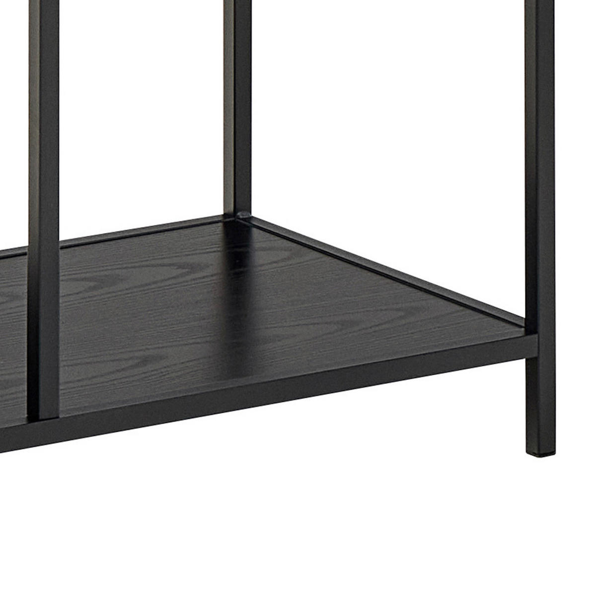 REGAL Schwarz, Eschefarben  - Eschefarben/Schwarz, MODERN, Holzwerkstoff/Metall (77/185/35cm)