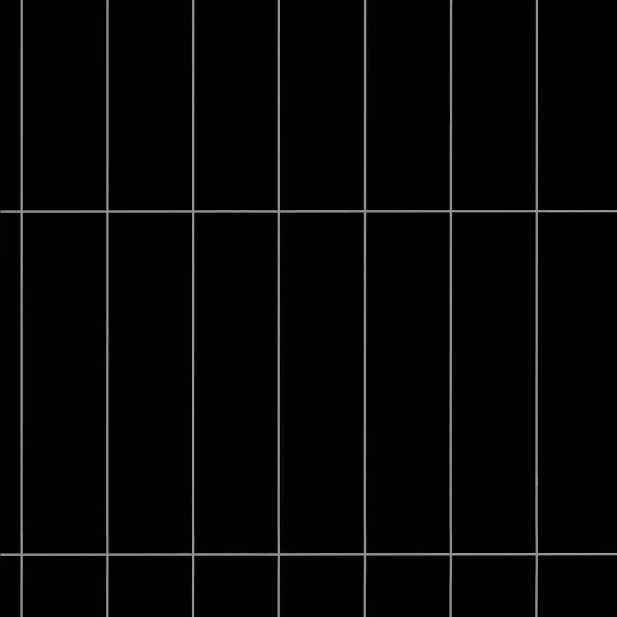 WANDPANEEL Revêt Design-Wandfliesen 3 Stück Schwarz Hochglanz  - Schwarz Hochglanz, MODERN, Kunststoff (120/60/0,37cm)