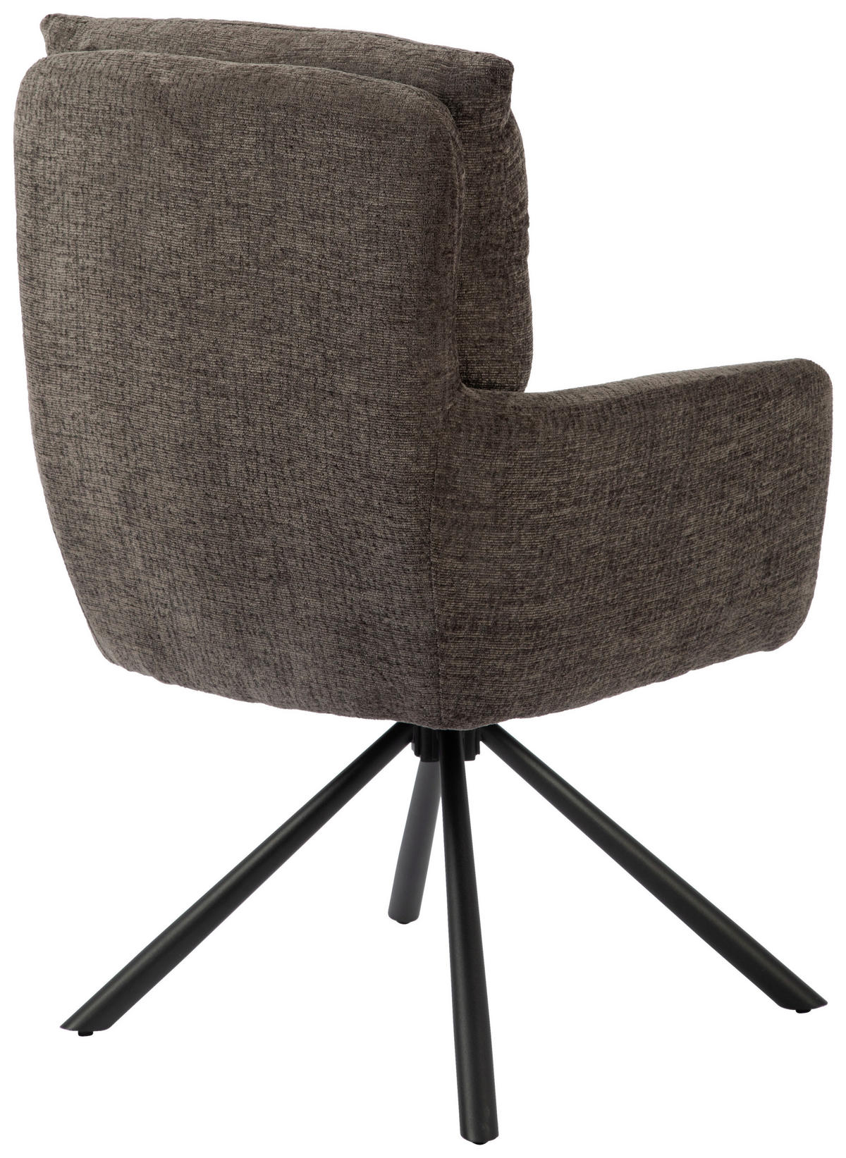 ARMLEHNSTUHL  in Eisen Webstoff  - Schwarz/Grau, MODERN, Textil/Metall (57/95/65cm) - MID.YOU