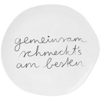 TELLER 22,5 cm  - Weiss/Goldfarben, Basics, Keramik (22,5cm) - Räder