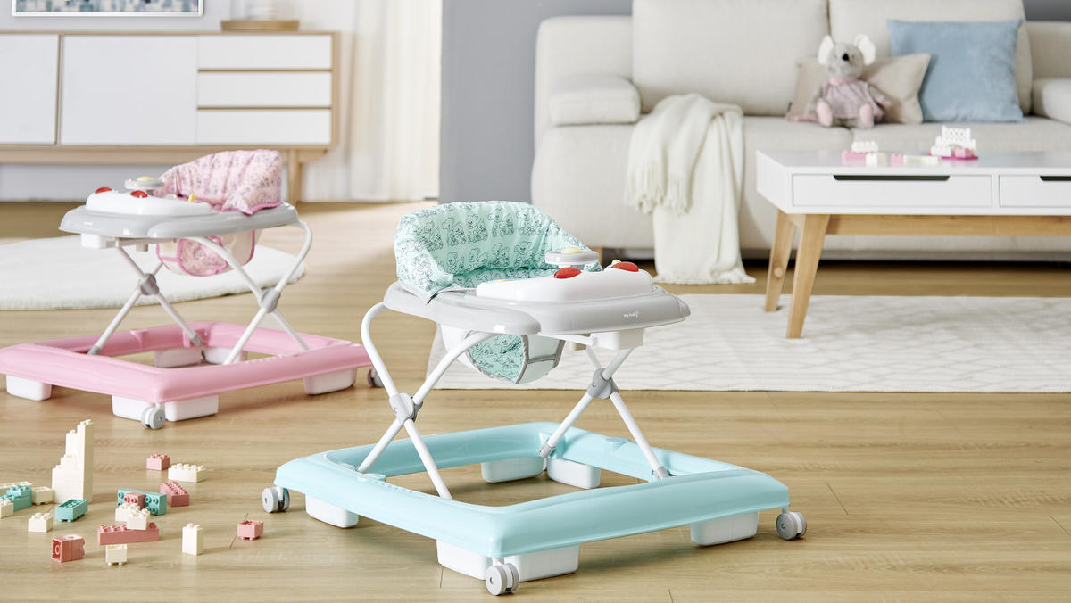 DUBAK - siva/tirkizna, Osnovno, metal/tekstil (65/62/60cm) - My Baby Lou