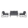 GARTENSET Webstoff Eisen  - Anthrazit/Grau, Design, Glas/Textil - Ambia Garden