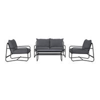 GARTENSET Webstoff Eisen  - Anthrazit/Grau, Design, Glas/Textil - Ambia Garden
