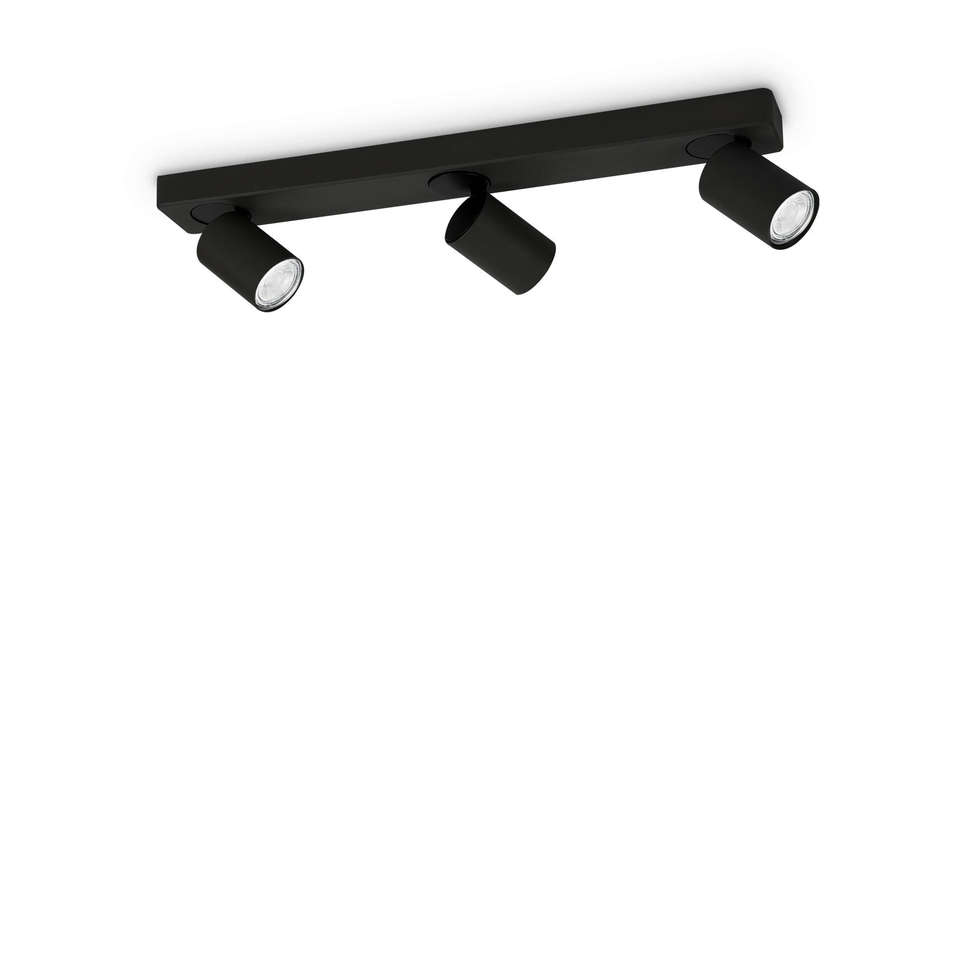 LED-DECKENLEUCHTE 54/12,5/12,5 cm   - Schwarz, KONVENTIONELL, Metall (54/12,5/12,5cm) - Ideal Lux