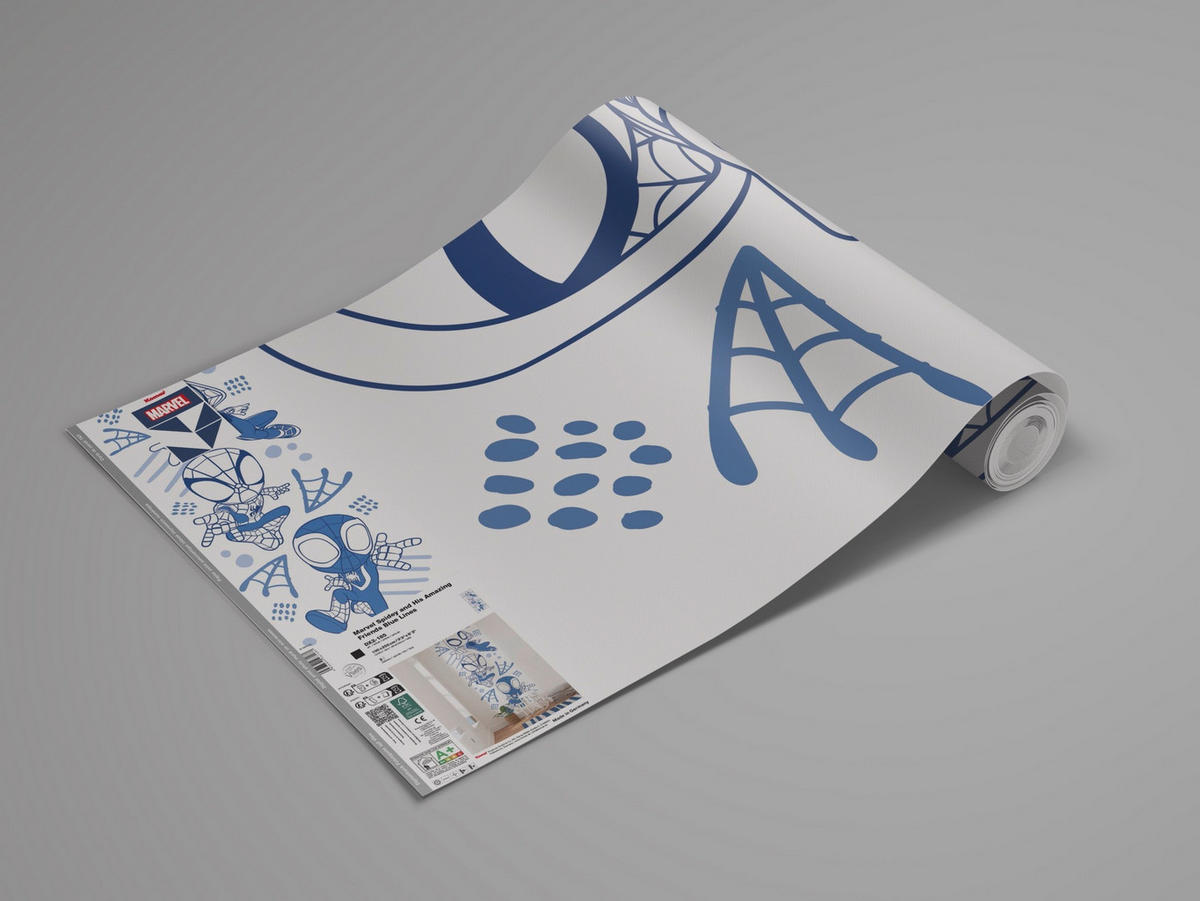 FOTOTAPETE SPIDEY AND HIS AMAZING FRIENDS  - Blau, Design, Textil (100/250cm) - Marvel
