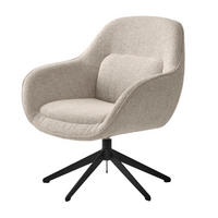 FÅTÖLJ i metall, textil svart, vit  - vit/svart, Design, metall/textil (74/85/77cm) - Best Price
