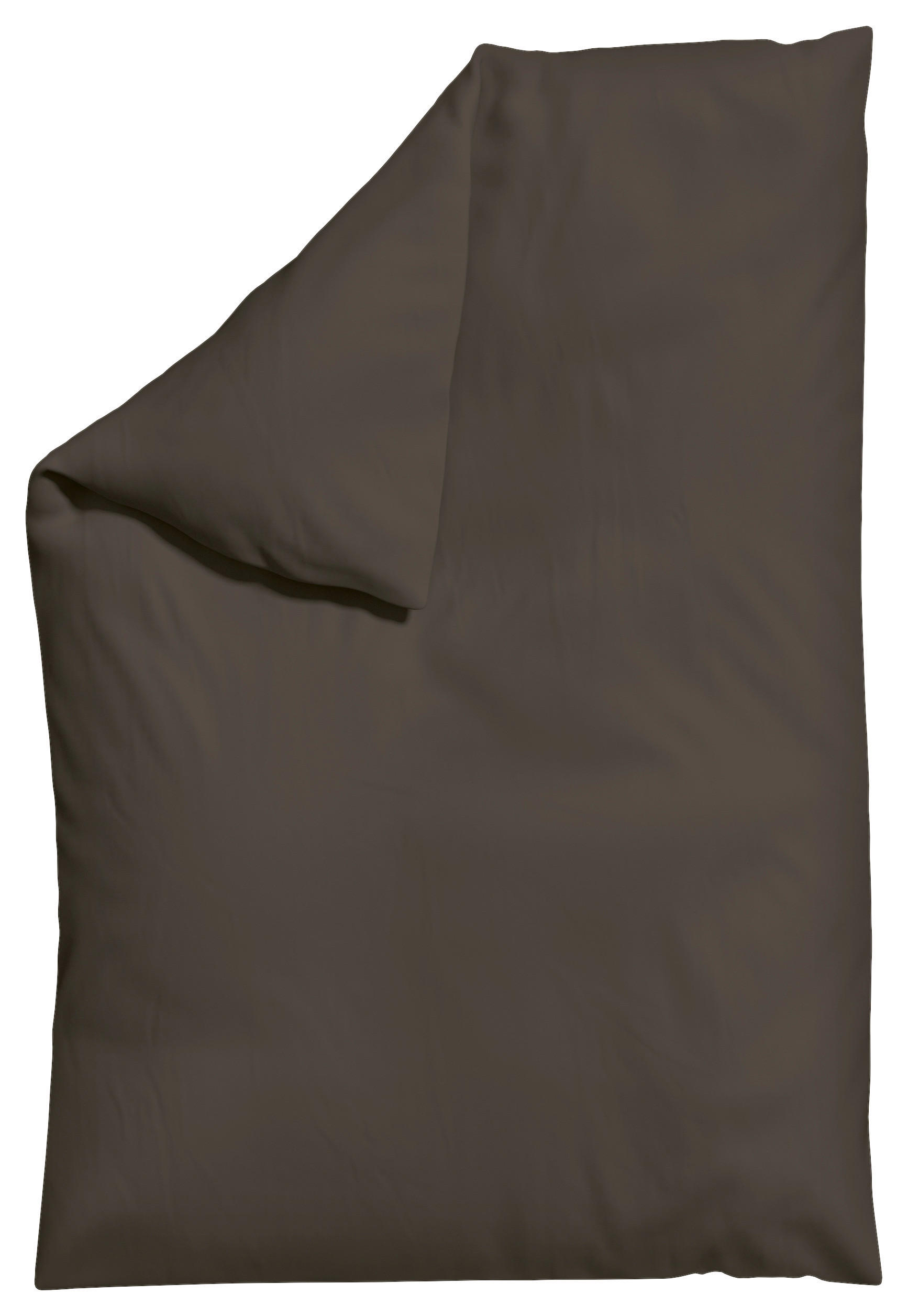 Schlafgut Bettdeckenbezug Woven Satin Dunkelbraun 135-140x200 cm