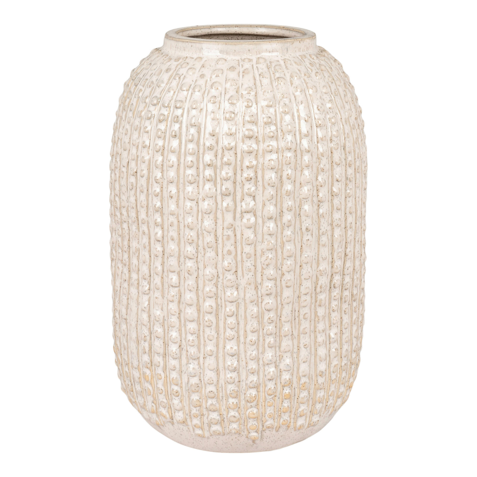 VASE  - Beige, Design, Keramik (16/25.5/16cm)