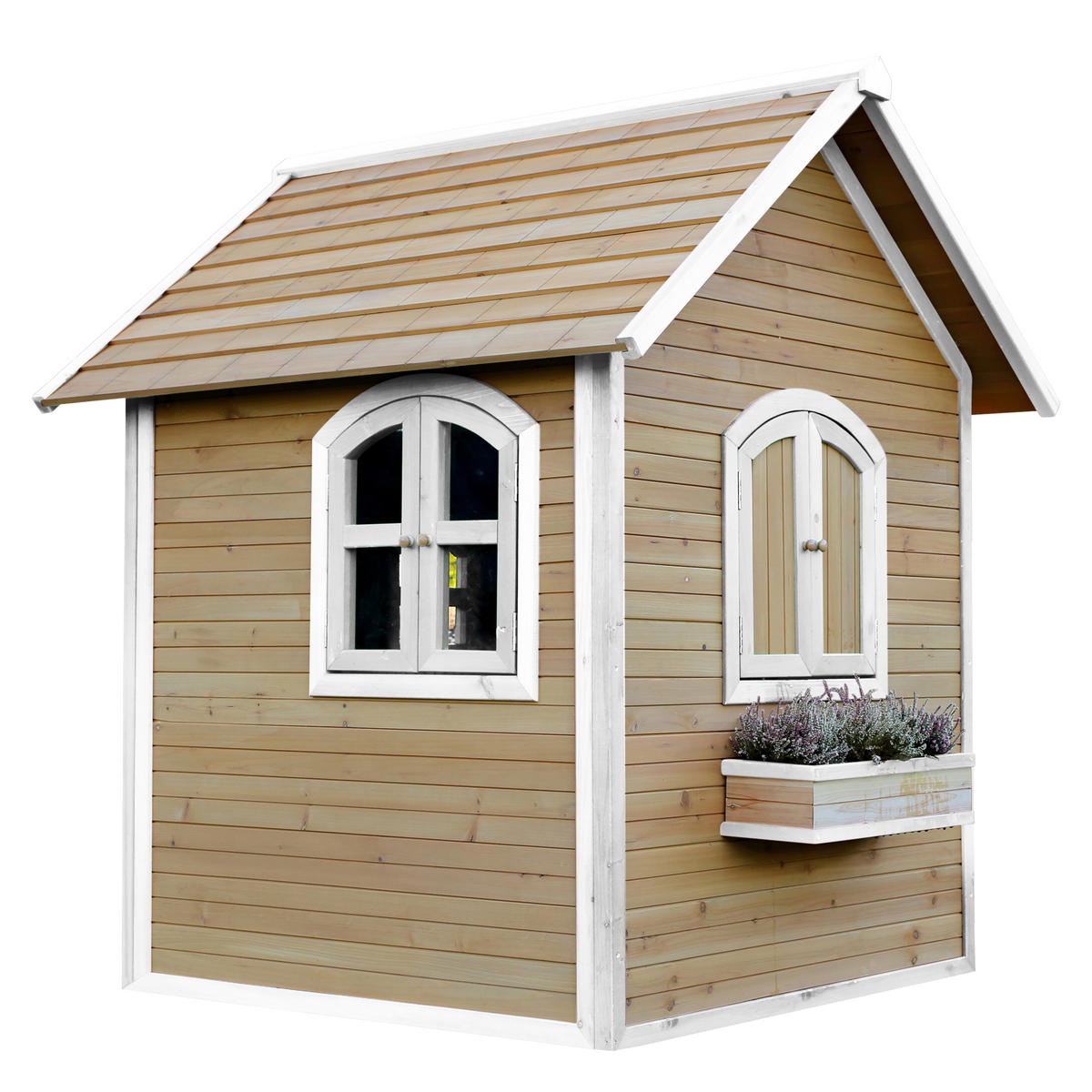SPIELHAUS 137/175/151 cm SPIELHAUS JULIA  - Braun/Weiß, Basics (137/175/151cm) - Ambia Garden