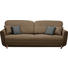 DREISITZER-SOFA Webstoff Braun, Orange - Anthrazit/Braun, Design, Holz/Textil (235/87/98cm) - Hom`in DREISITZER-SOFA Webstoff Braun, Orange - Anthrazit/Braun, Design, Holz/Textil (235/87/98cm) - Hom`in