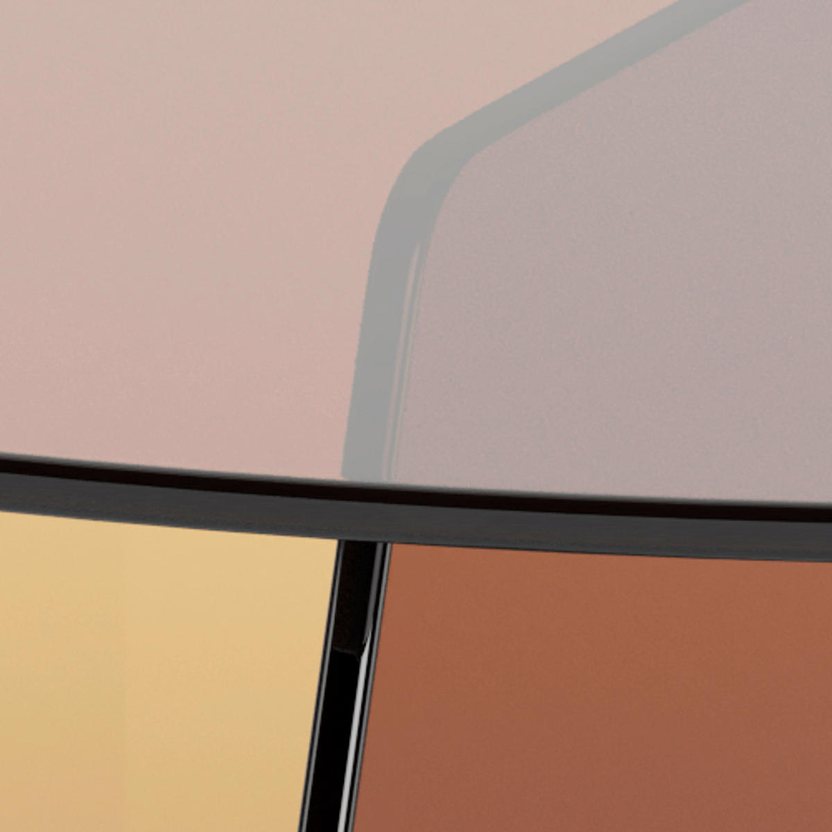 SOFFBORD i glas 80/80/40 cm  - brun, Design, glas (80/80/40cm) - MID.YOU