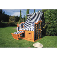 STRANDKORB 116/160/72 cm  - Blau/Weiss, Basics, Holz/Textil (116/160/72cm) - Acamp