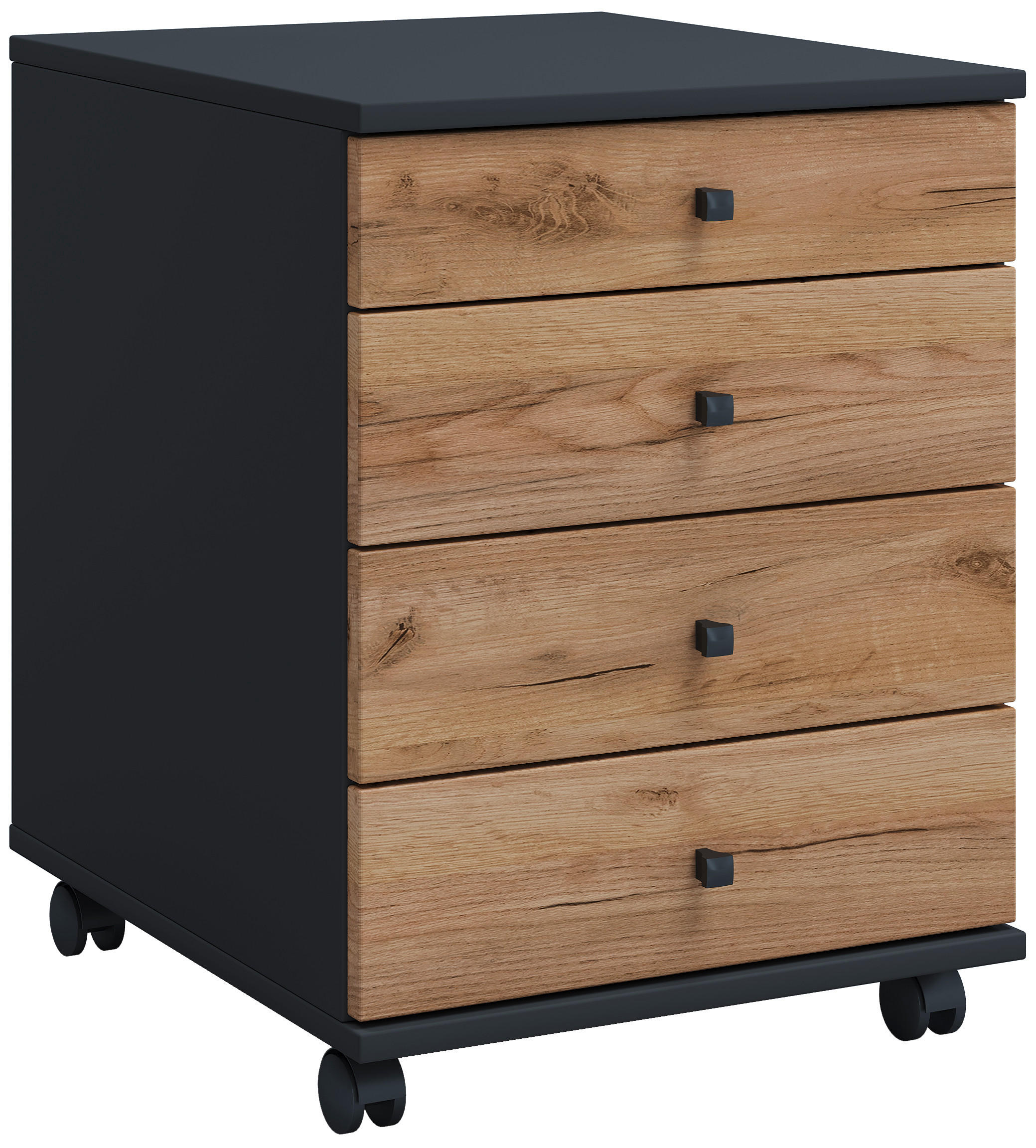 ROLLCONTAINER 42/57/50 cm  - Honigeiche/Anthrazit, Design, Holzwerkstoff/Kunststoff (42/57/50cm) - MID.YOU